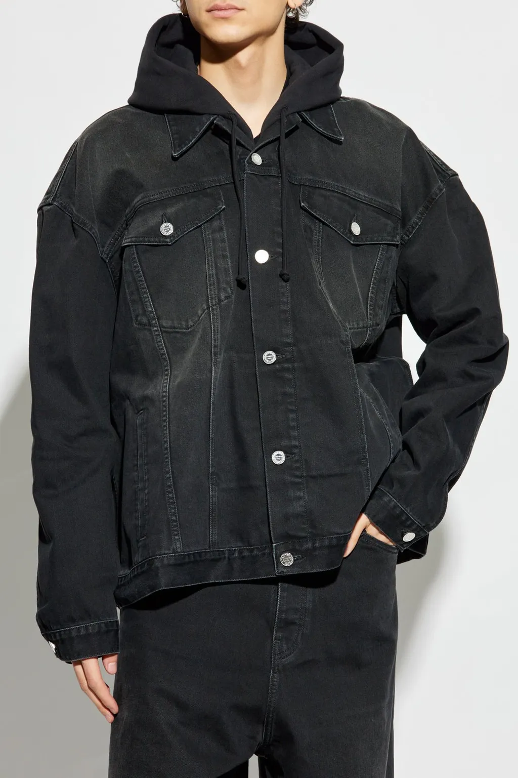 Denim Jacket With Hood