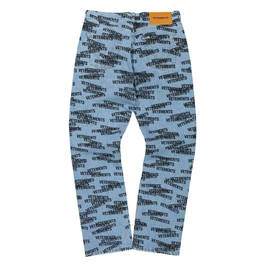 All-Over Logo Print Jeans