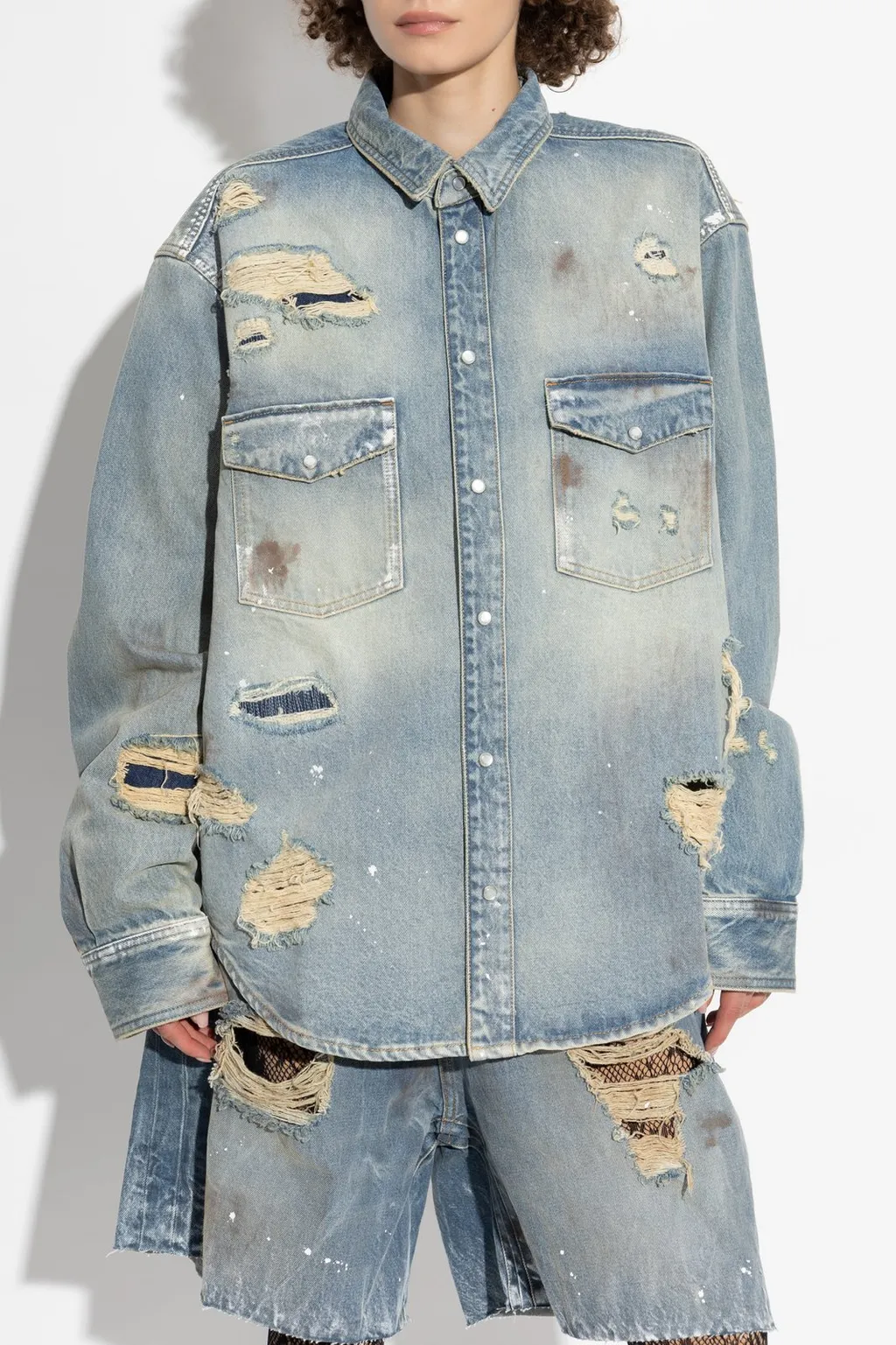 Distressed Denim Shirt