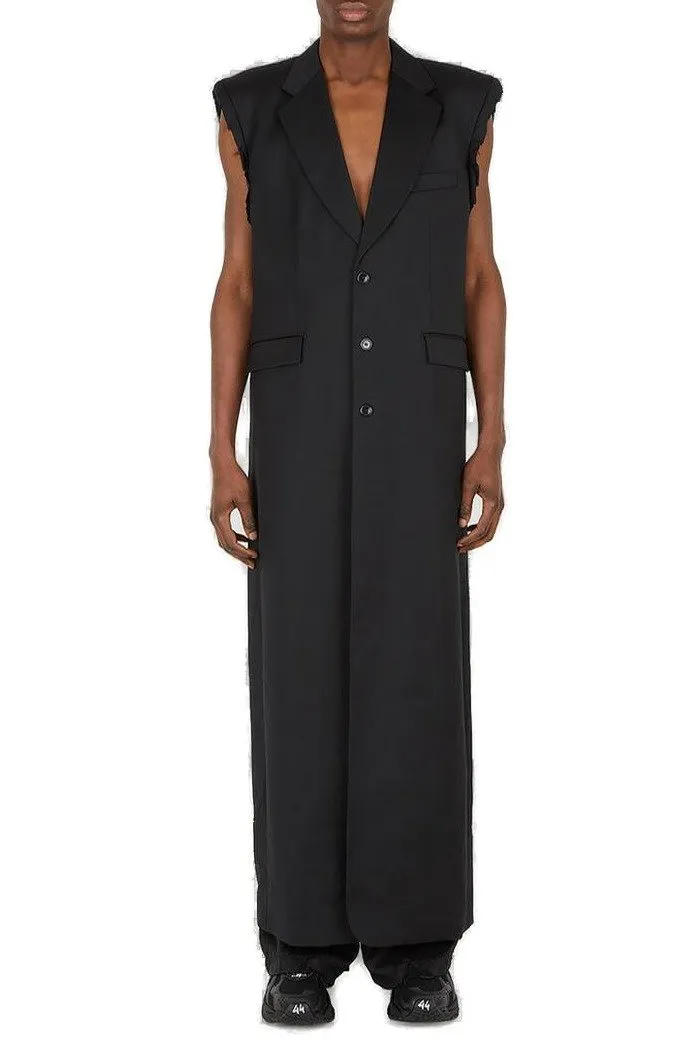 Sleeveless Maxi Blazer Dress