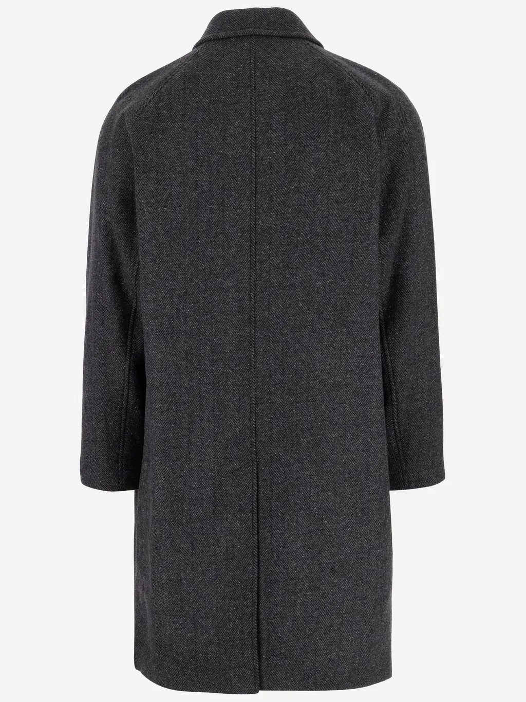 Herringbone Wool Blend Overcoat