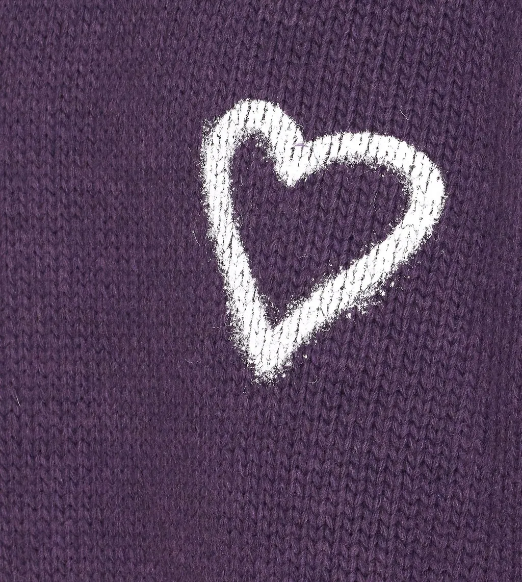 Sweater With Heart Appliqué