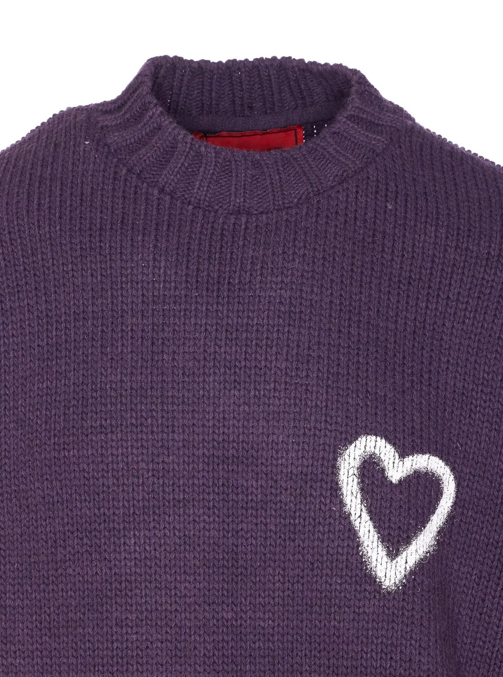 Sweater With Heart Appliqué