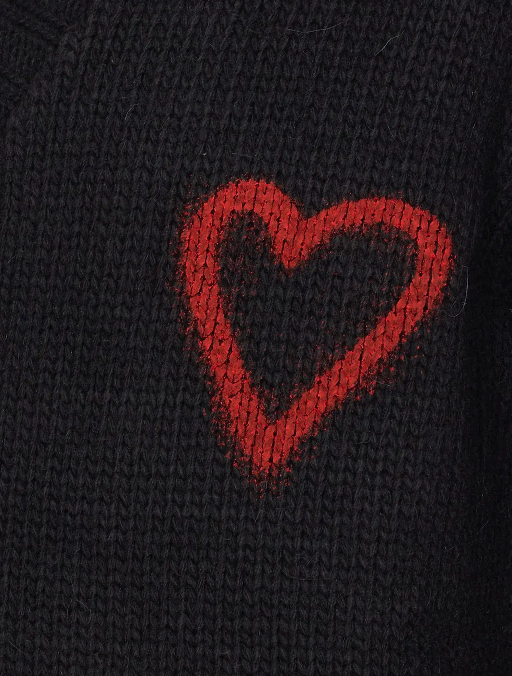 Cardigan With Heart Embroidery