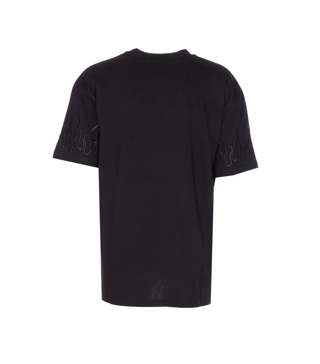 T-Shirt With Flame Print