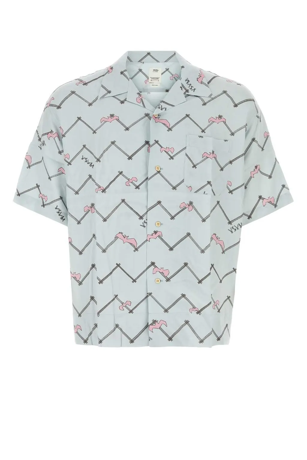 Zig Zag Print Short Sleeve Shirt