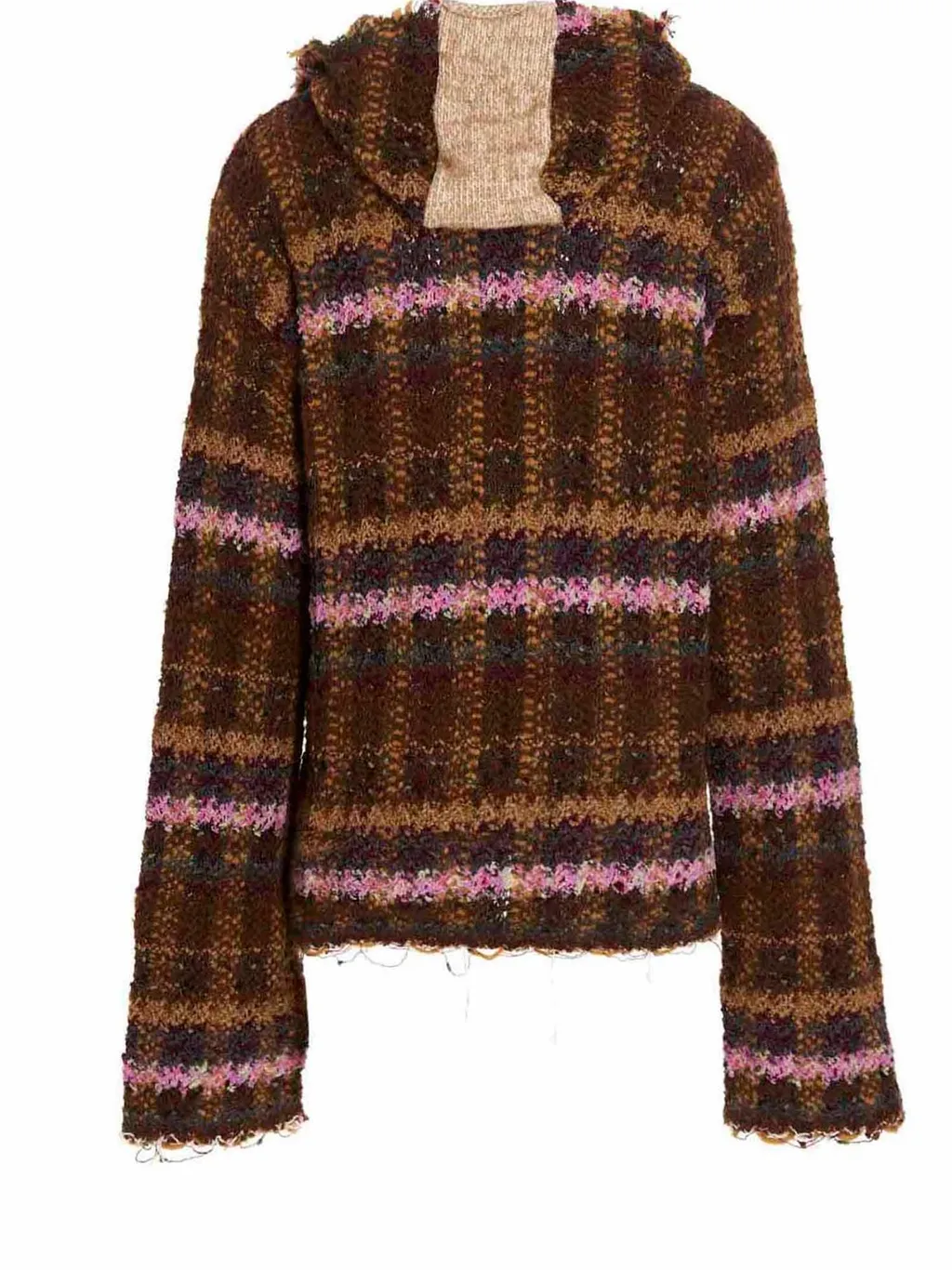 Plaid Knit Hoodie