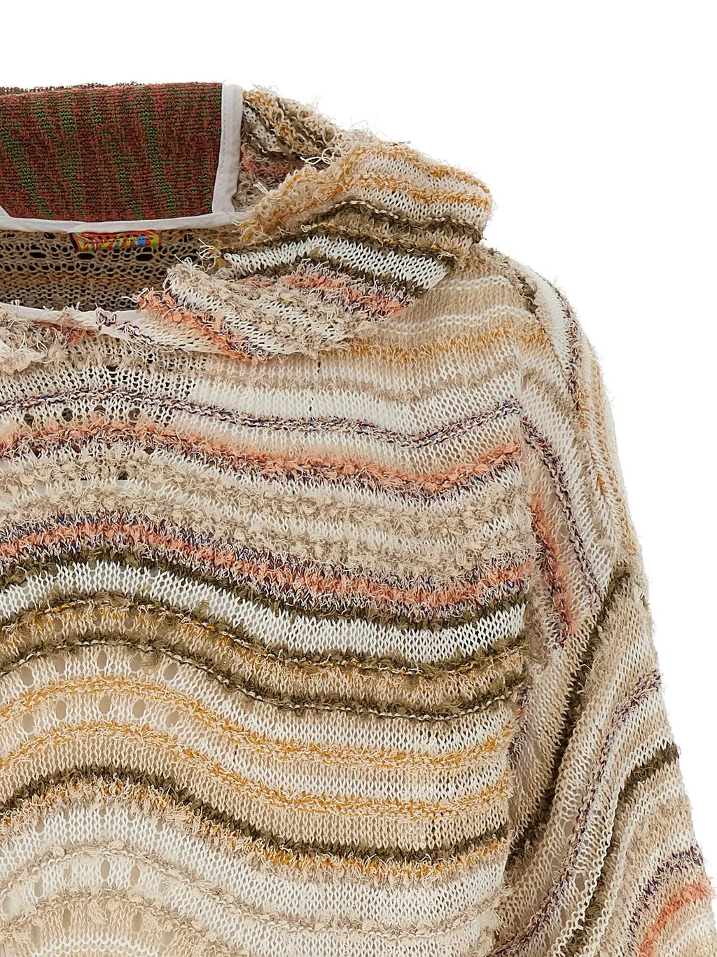 Striped Knit Hoodie