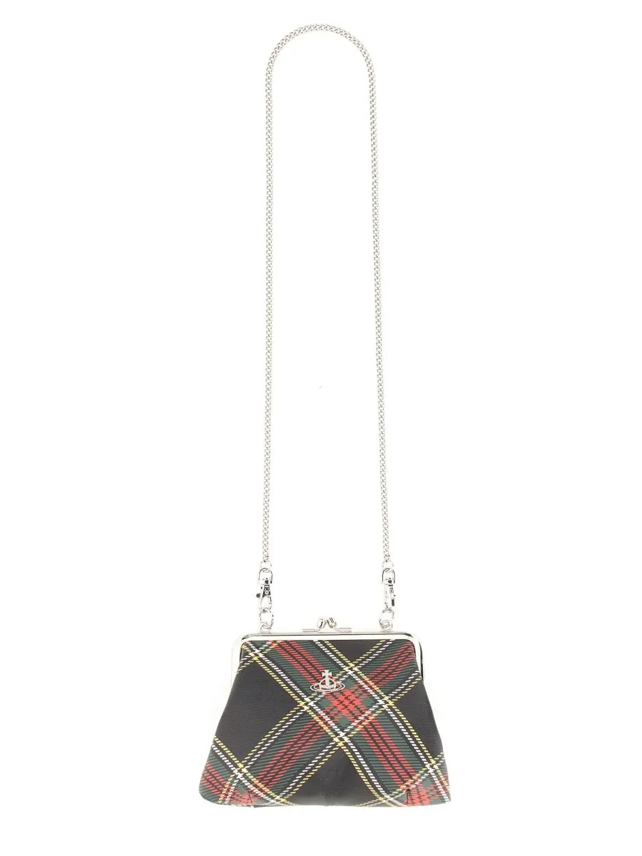 Vivienne Westwood Tartan Kiss Lock Bag