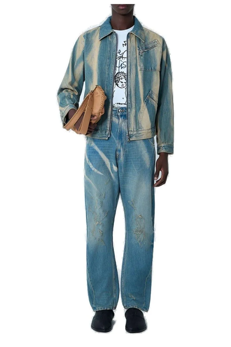 Distressed Wide Leg Jeans