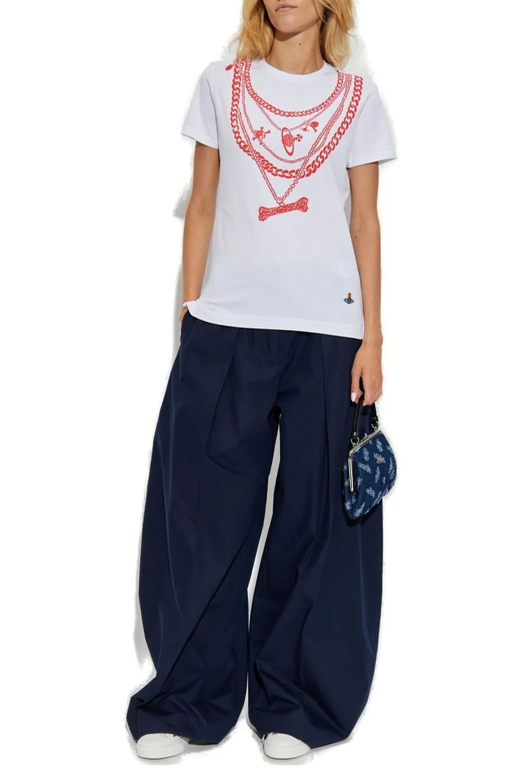 T-Shirt With Chain Print