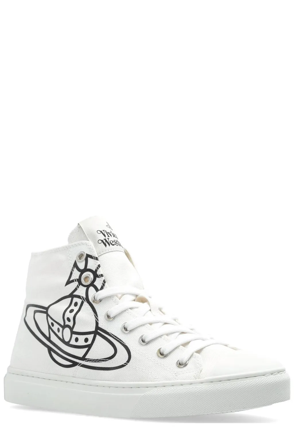 High-Top Sneakers With Orb Print