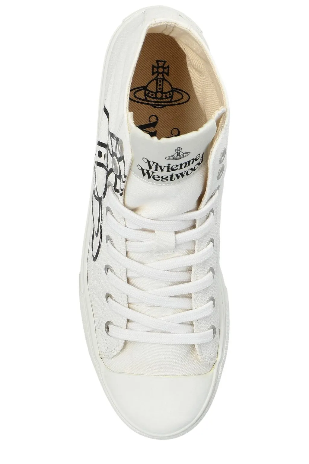 High-Top Sneakers With Orb Print