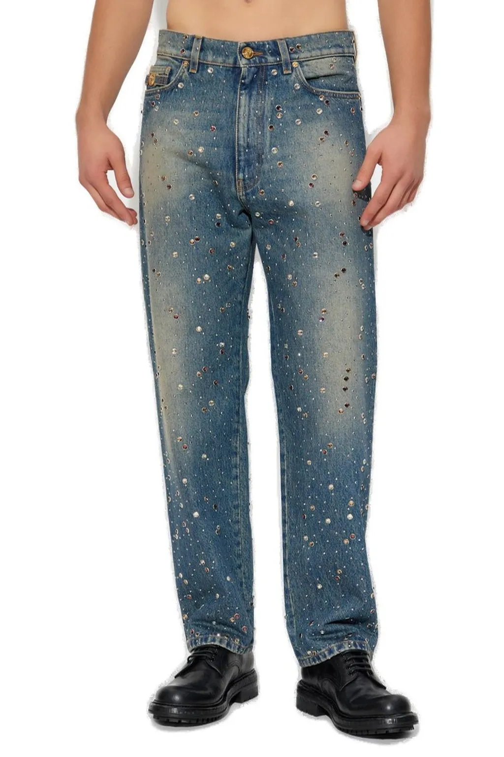 Embellished Straight Leg Jeans