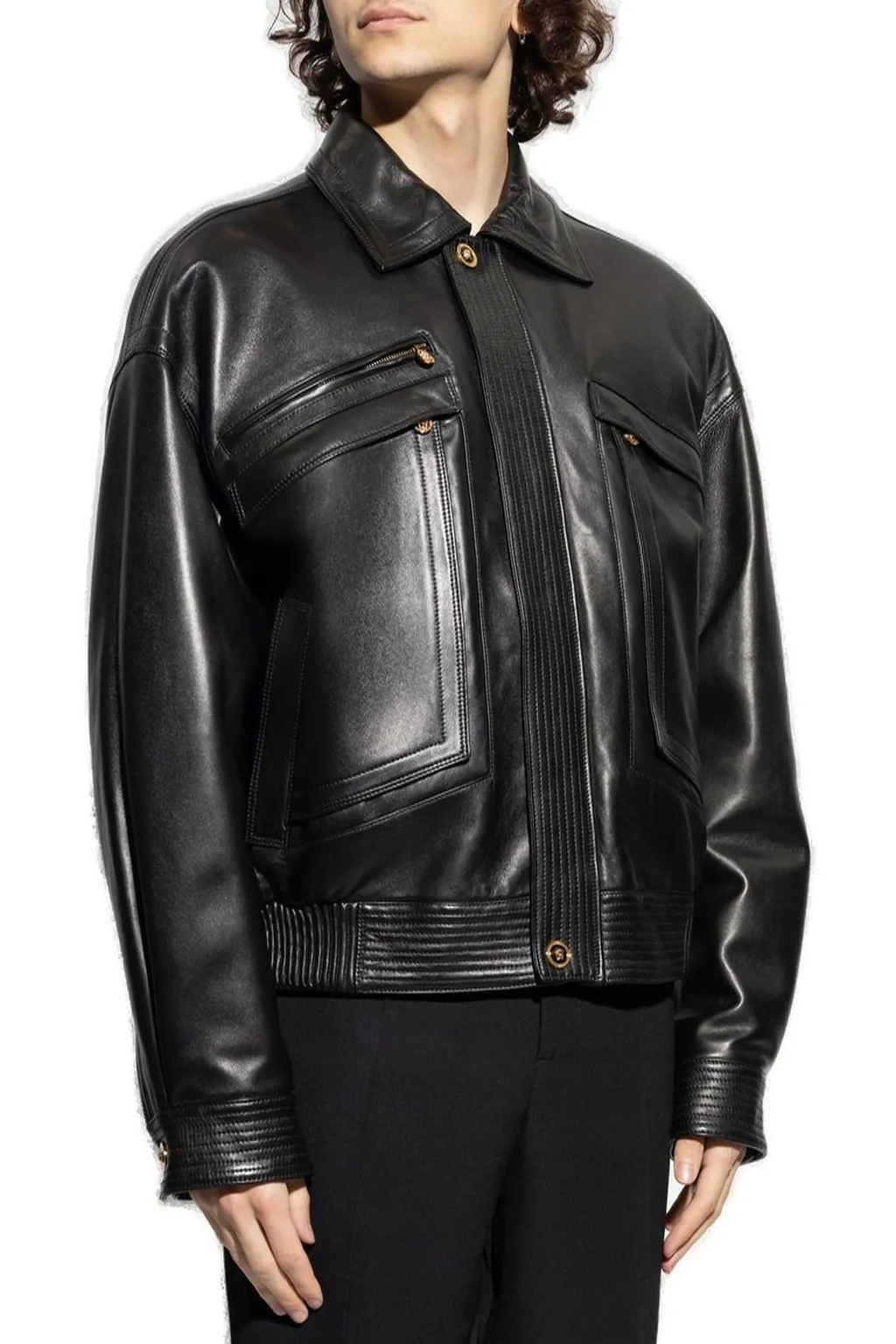 Leather Bomber Jacket