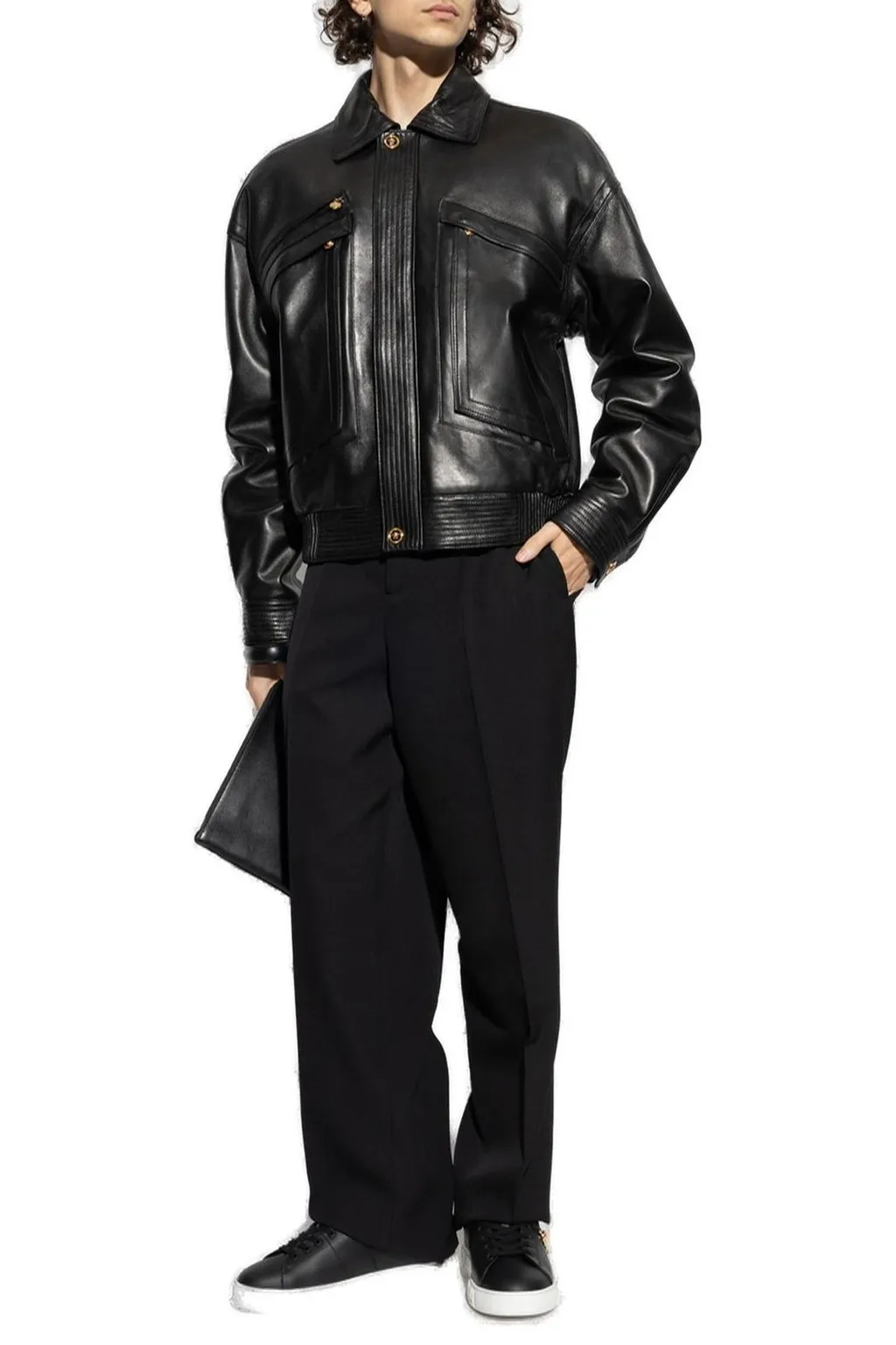 Leather Bomber Jacket
