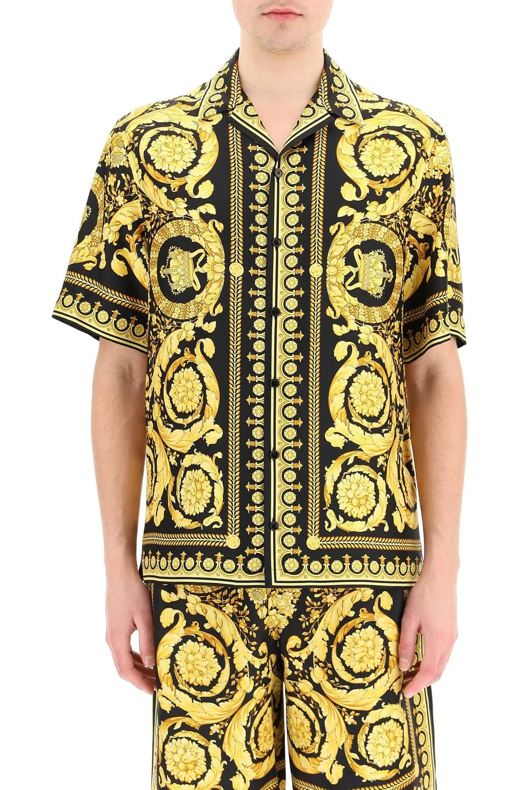 Baroque Print Short Sleeve Shirt