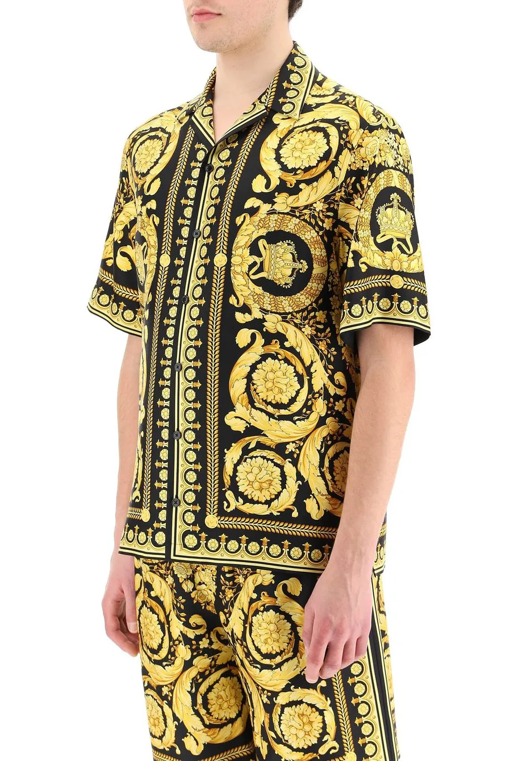 Baroque Print Short Sleeve Shirt