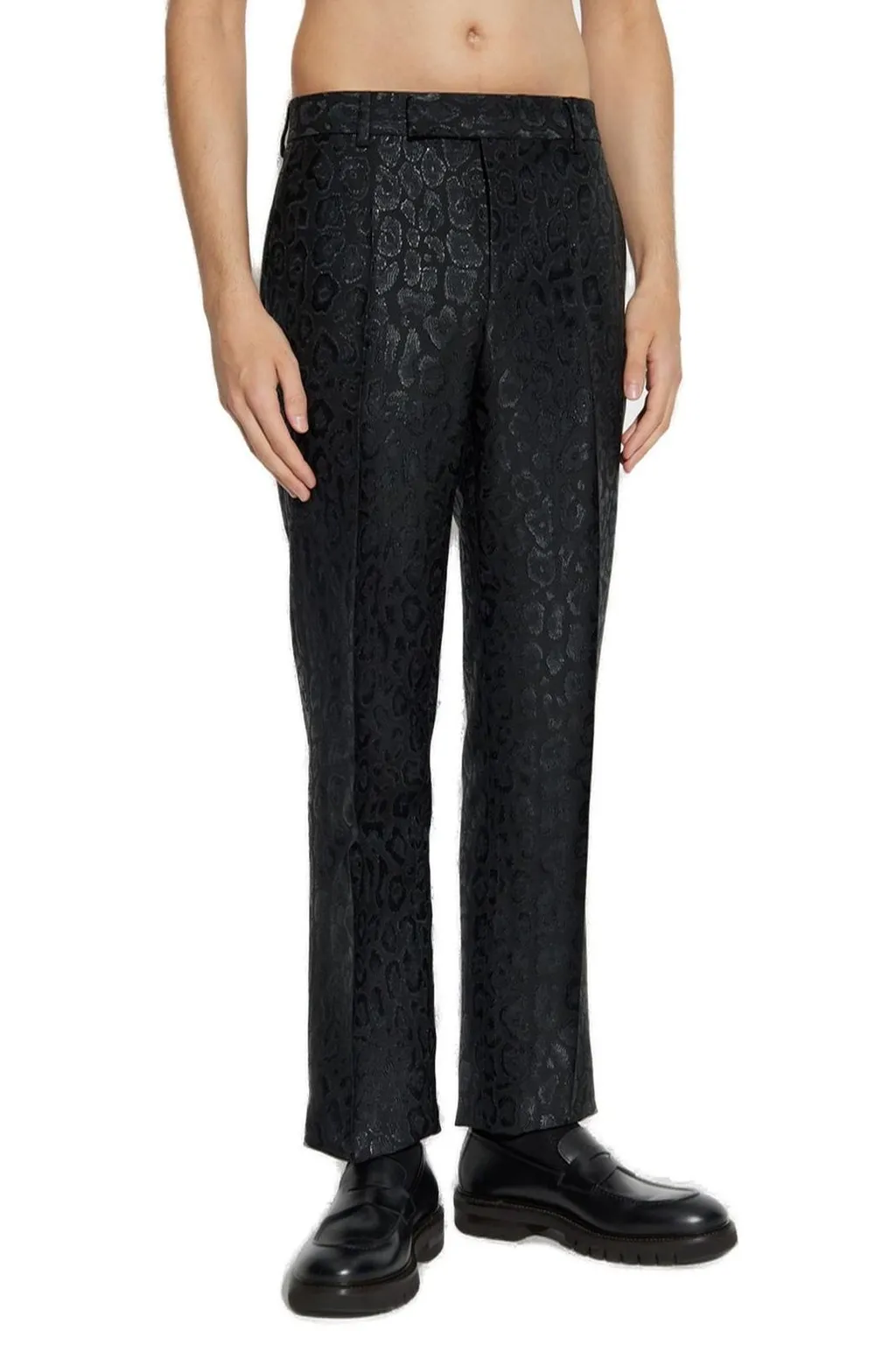 Leopard Jacquard Trousers