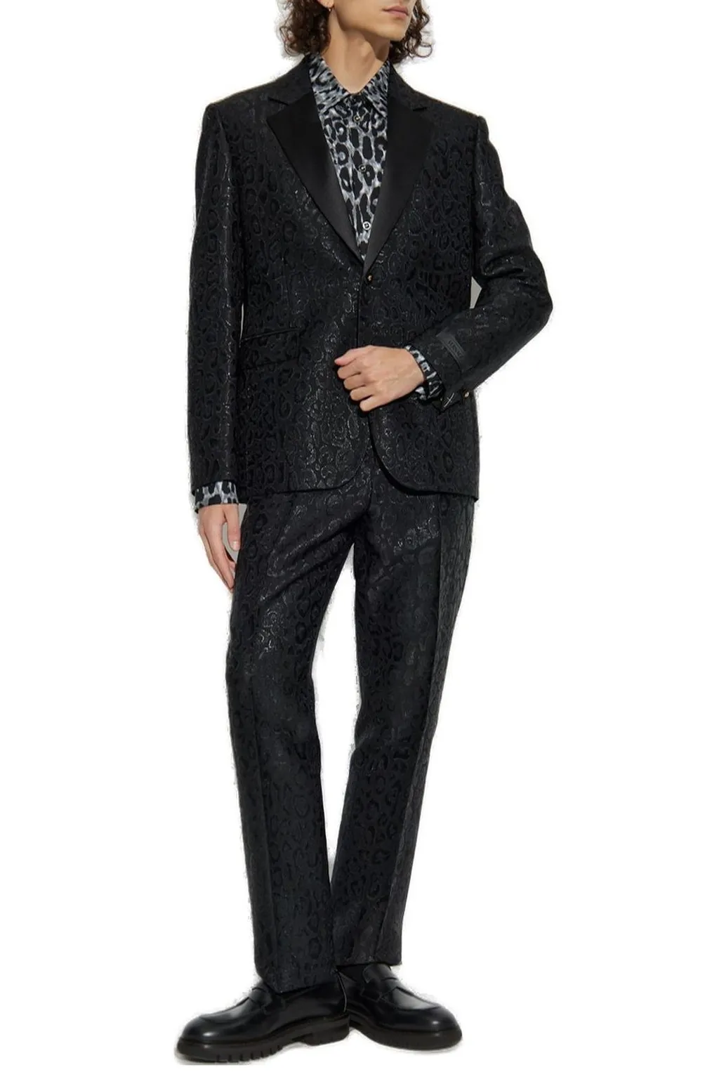 Leopard Jacquard Trousers