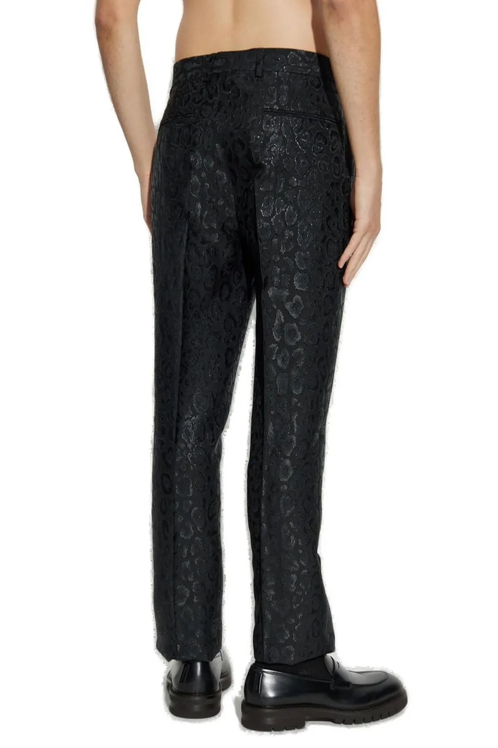 Leopard Jacquard Trousers