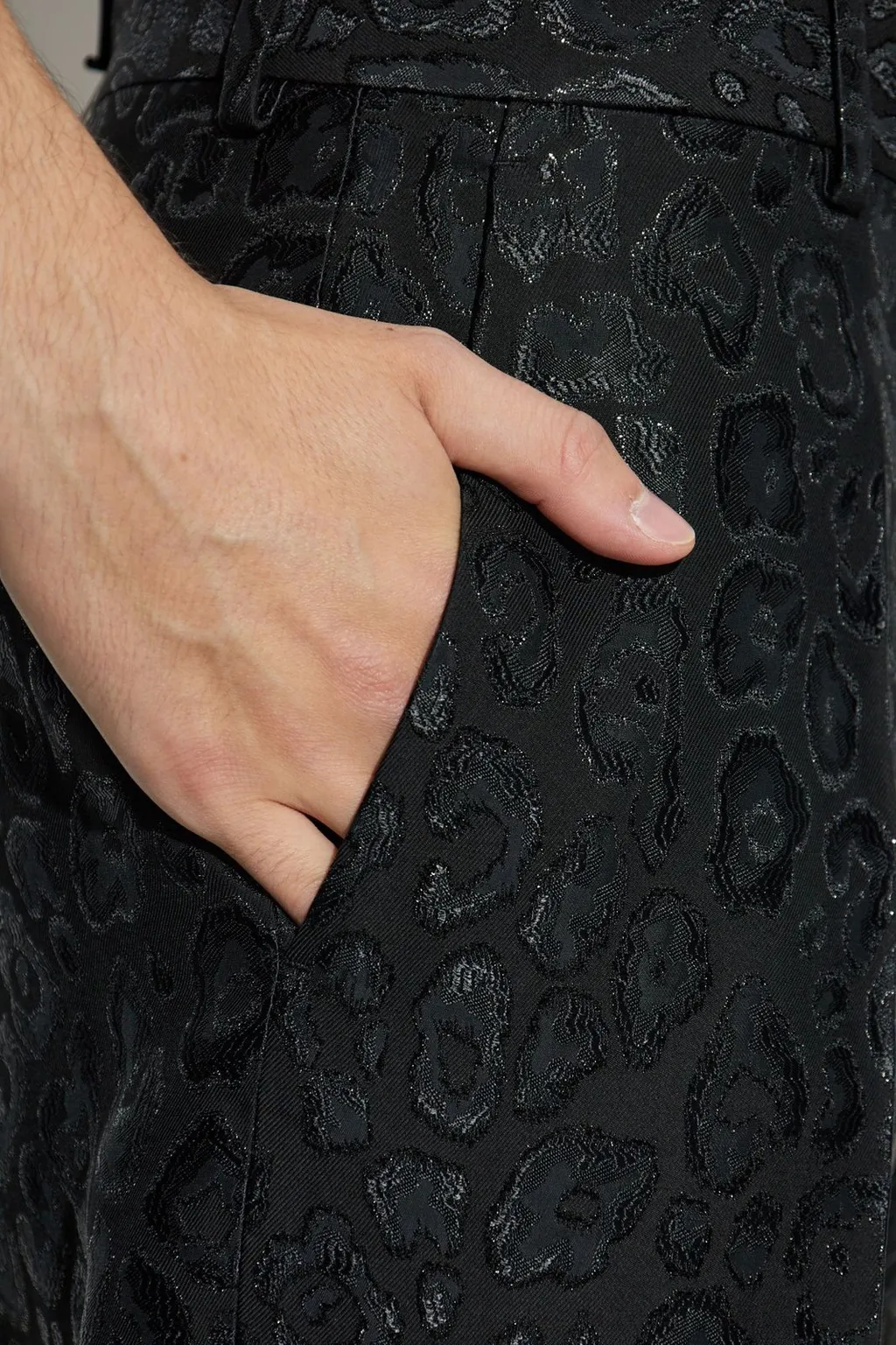 Leopard Jacquard Trousers