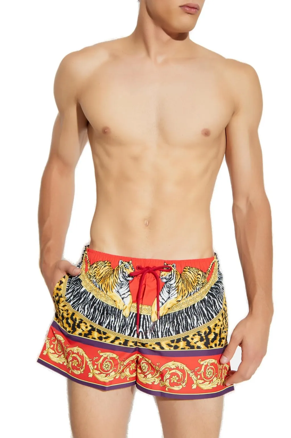 Tiger Print Swim Shorts