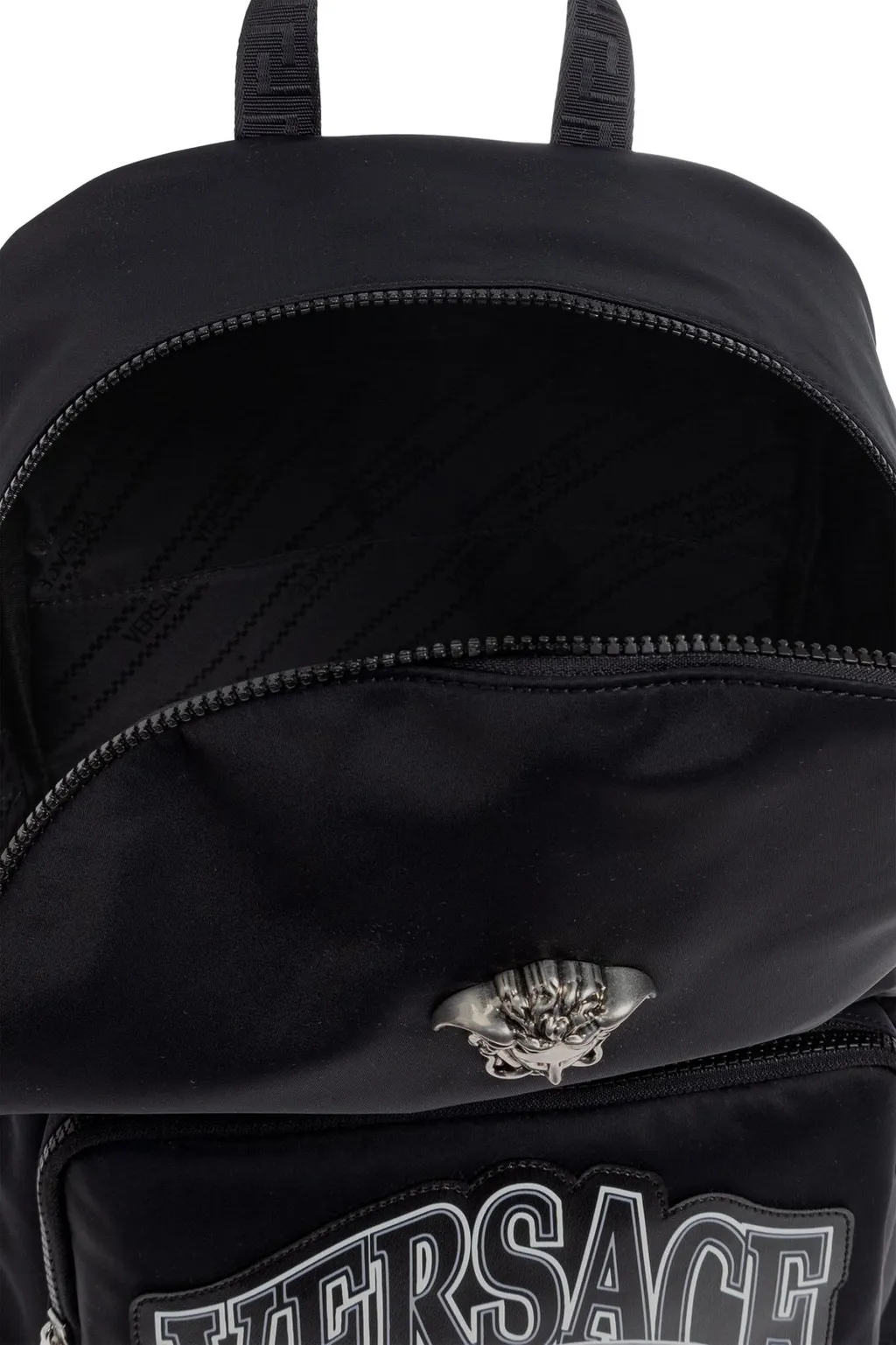 Backpack With Medusa And Logo