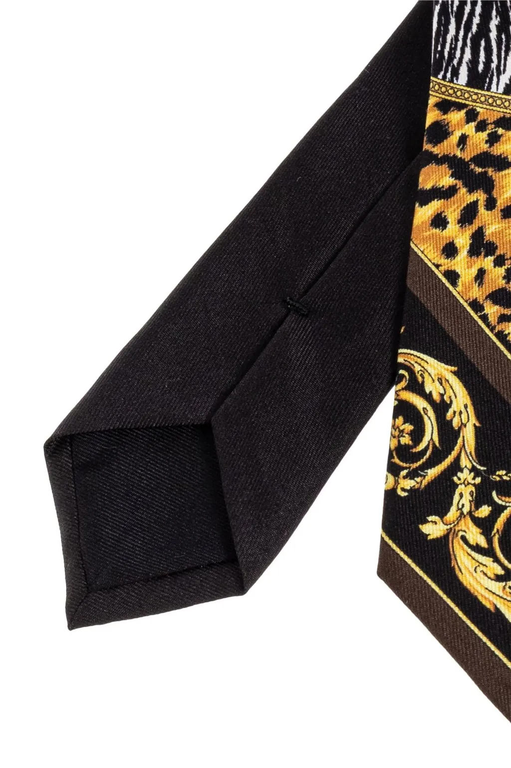 Tiger And Leopard Print Silk Tie