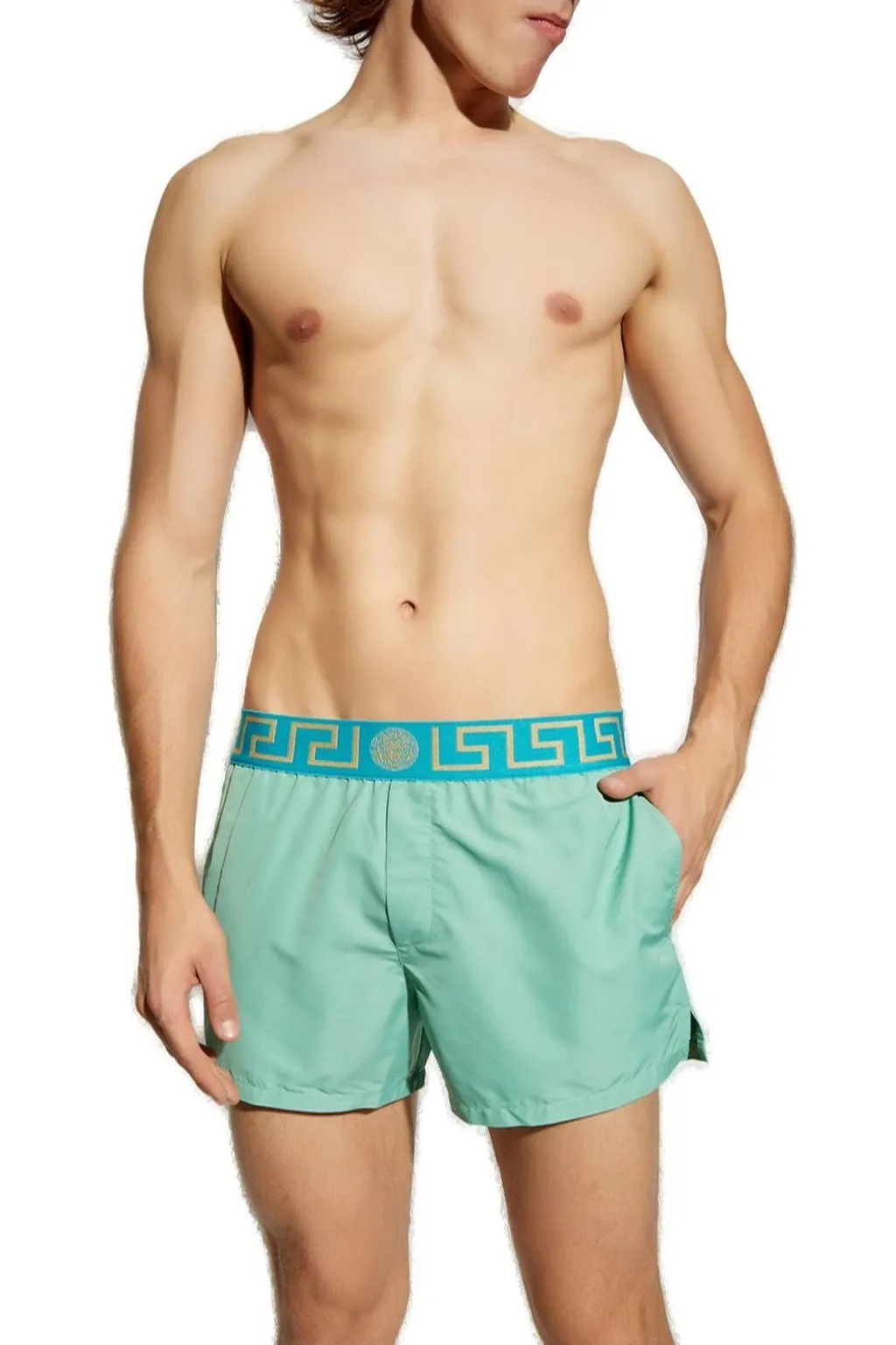 Medusa Print Swim Shorts