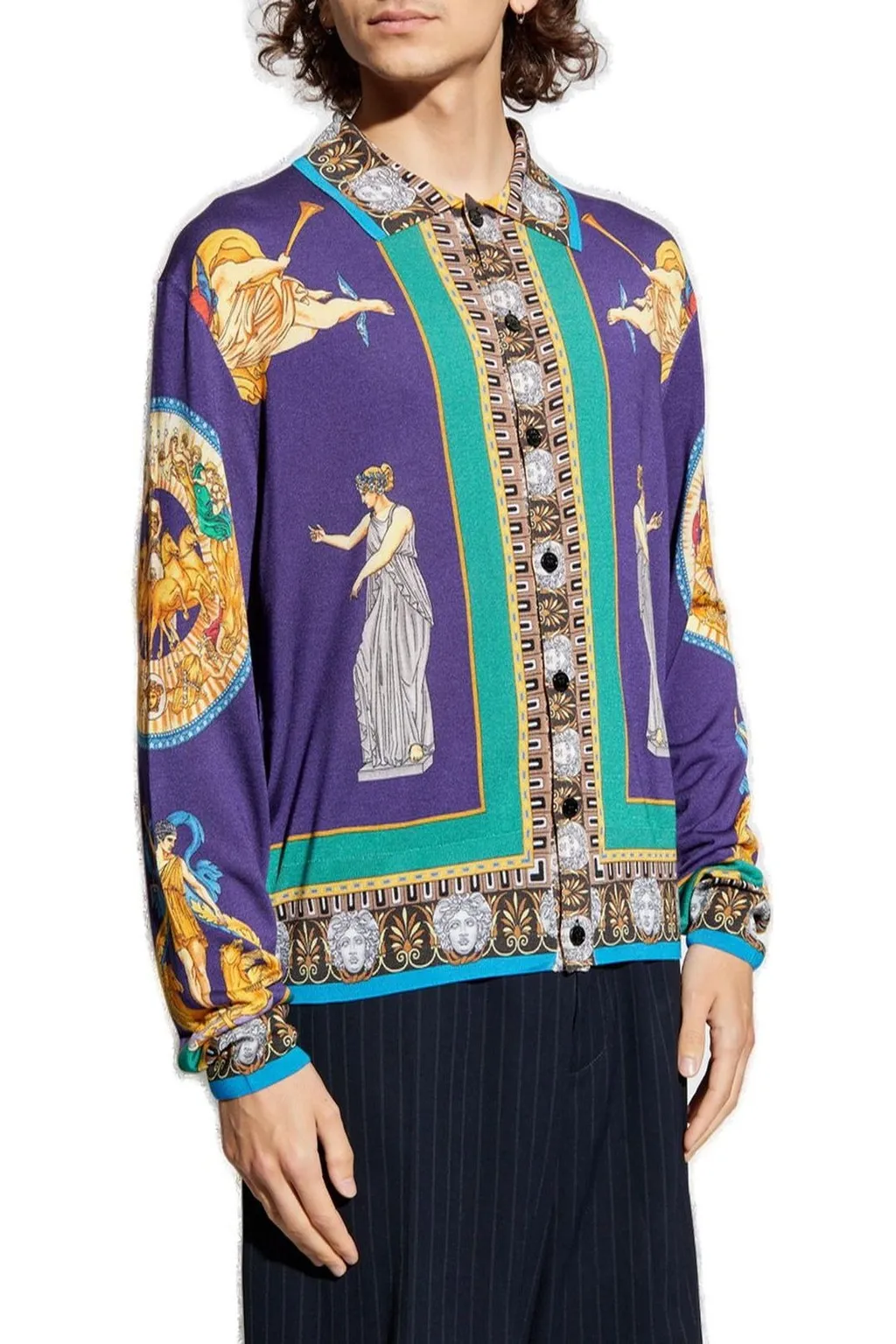 Medusa Renaissance Print Cardigan