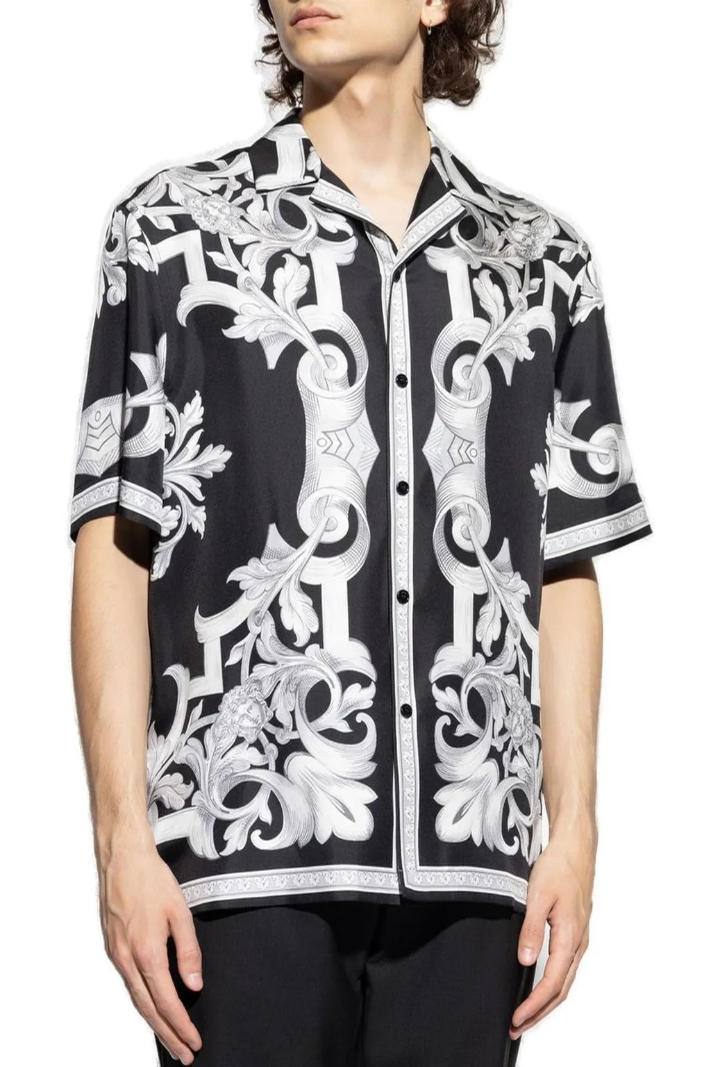 Baroque Print Short Sleeve Shirt
