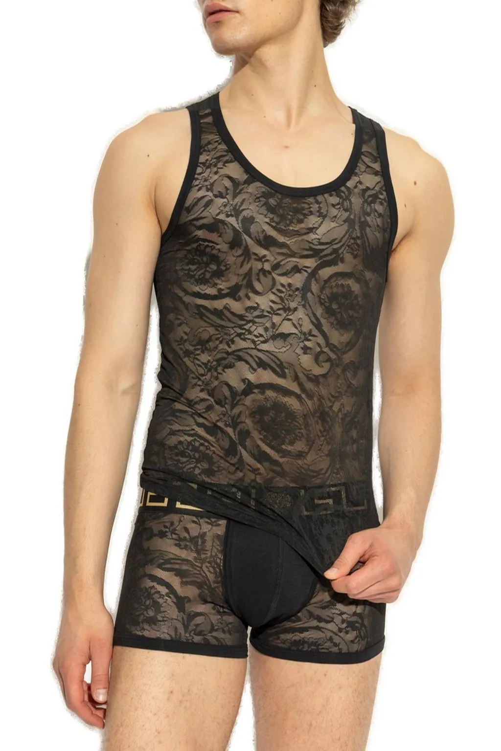 Lace Print Tank Top