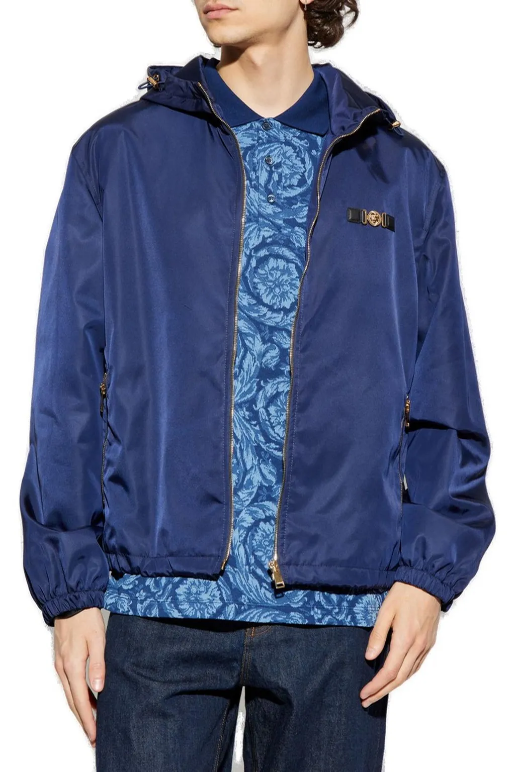 Logo Print Hooded Jacket