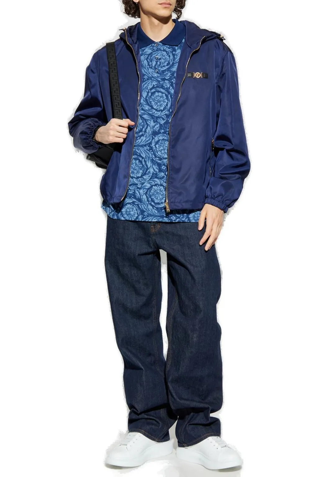 Logo Print Hooded Jacket