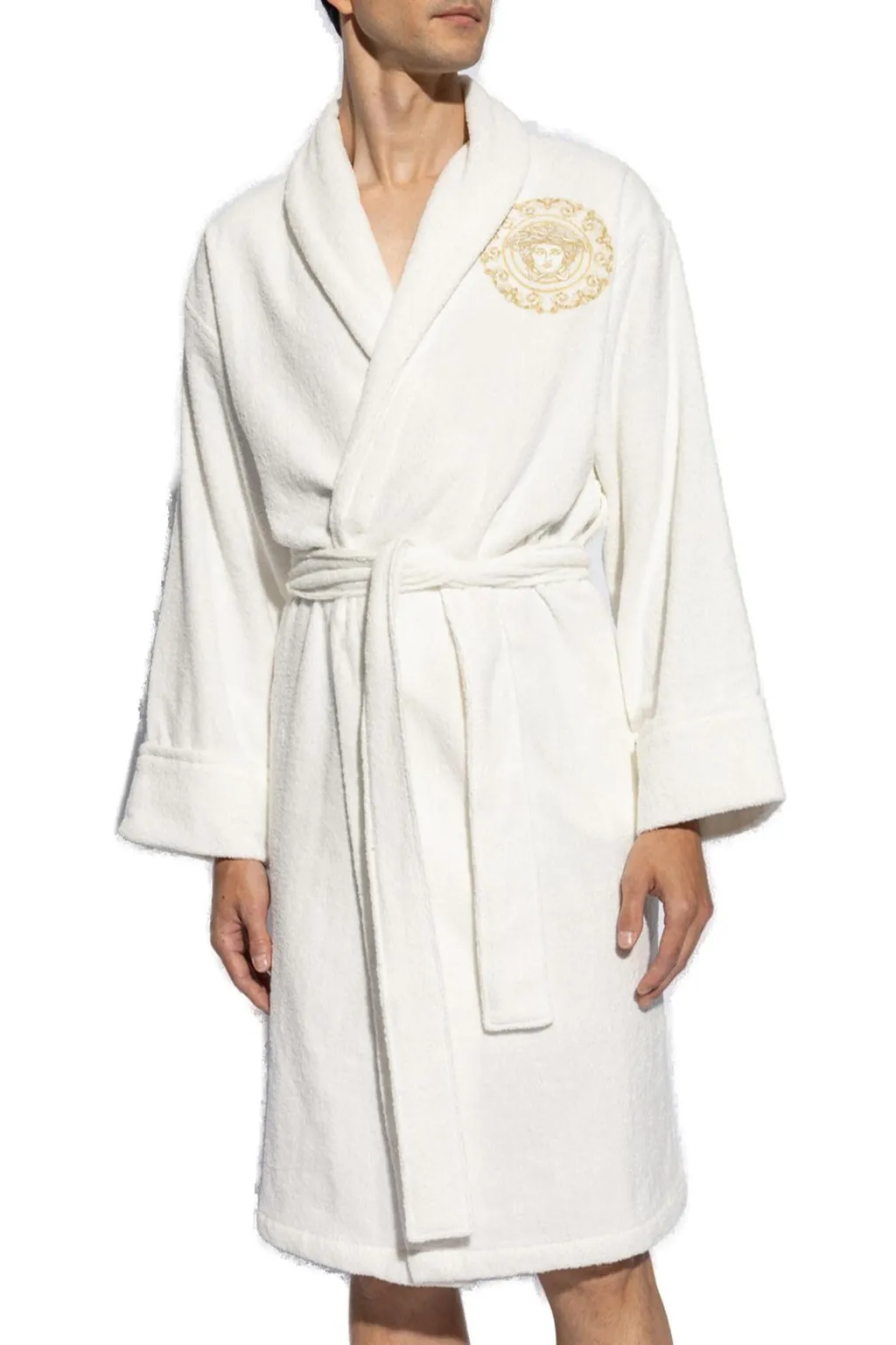 Bathrobe With Medusa Embroidery