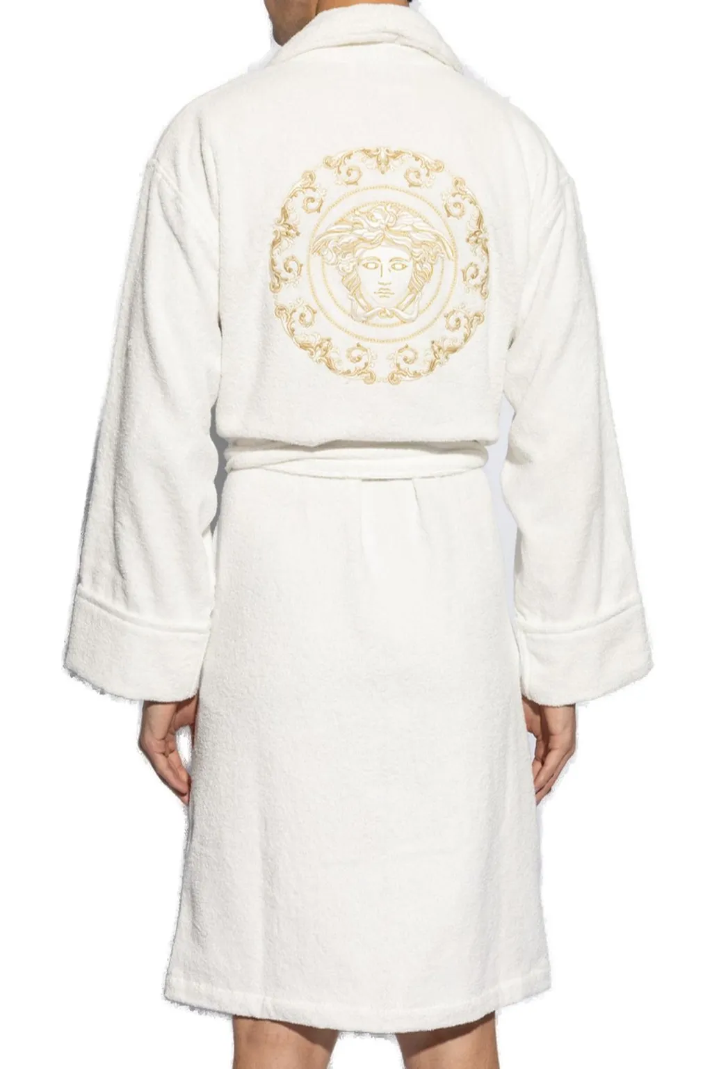 Bathrobe With Medusa Embroidery