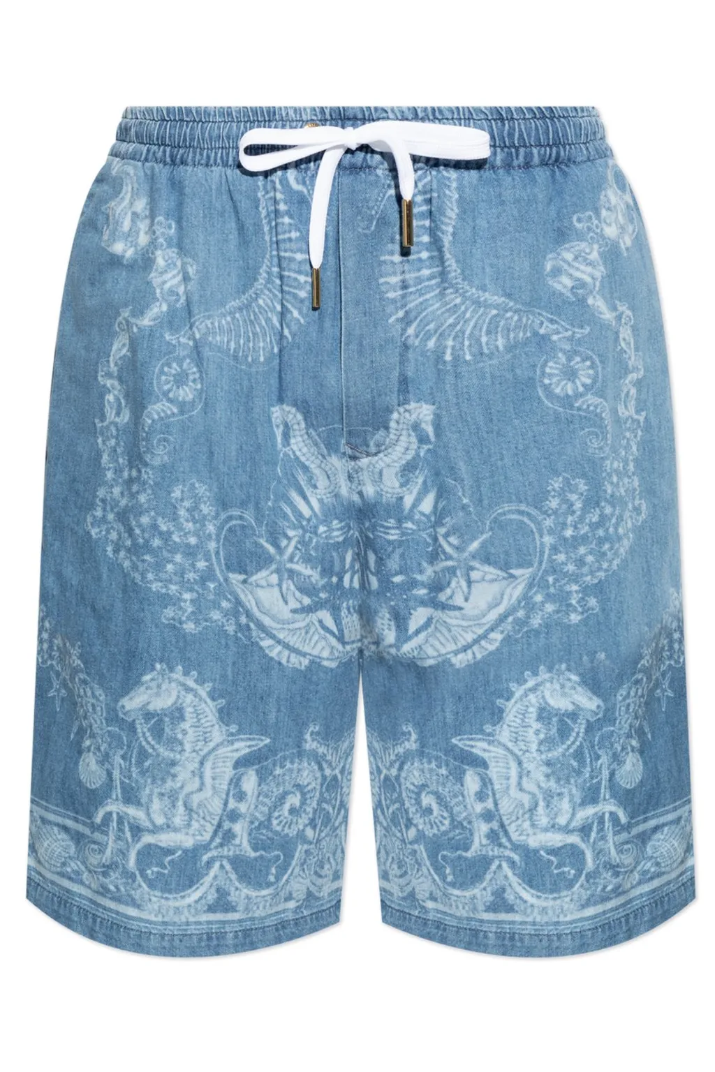Denim Shorts With Print