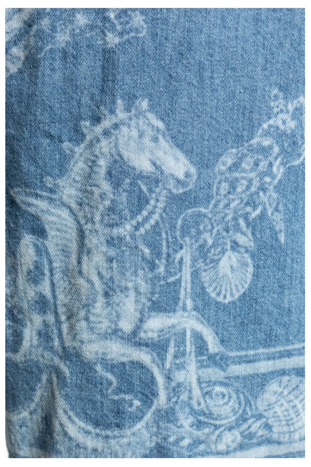 Denim Shorts With Print