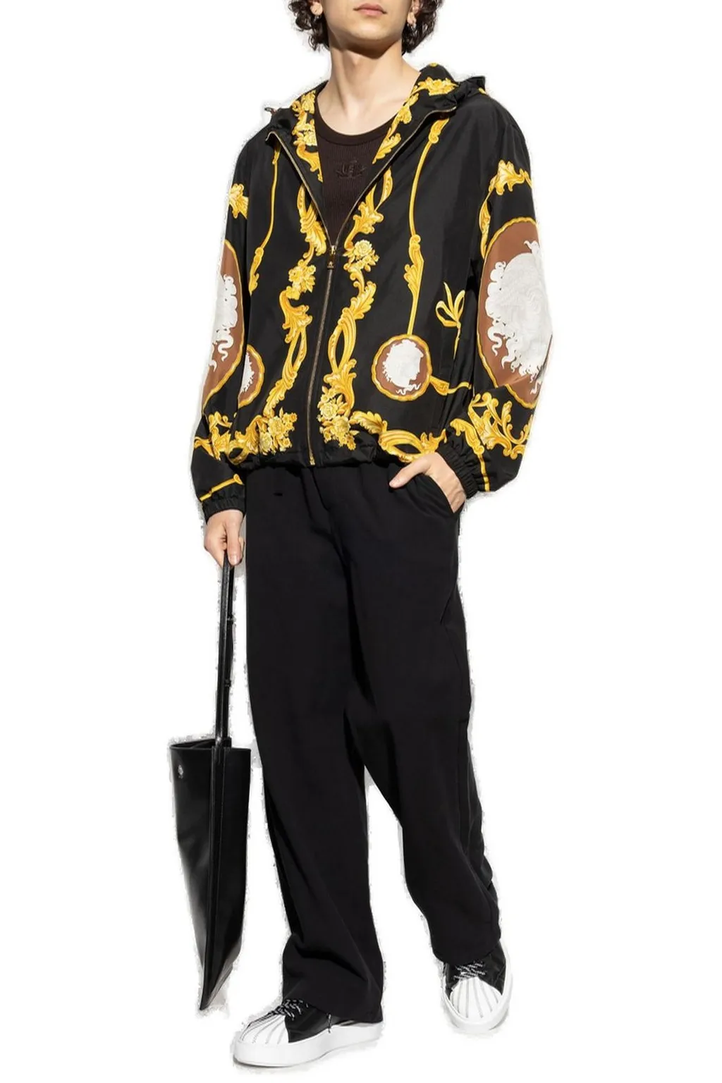 Baroque Print Hooded Jacket