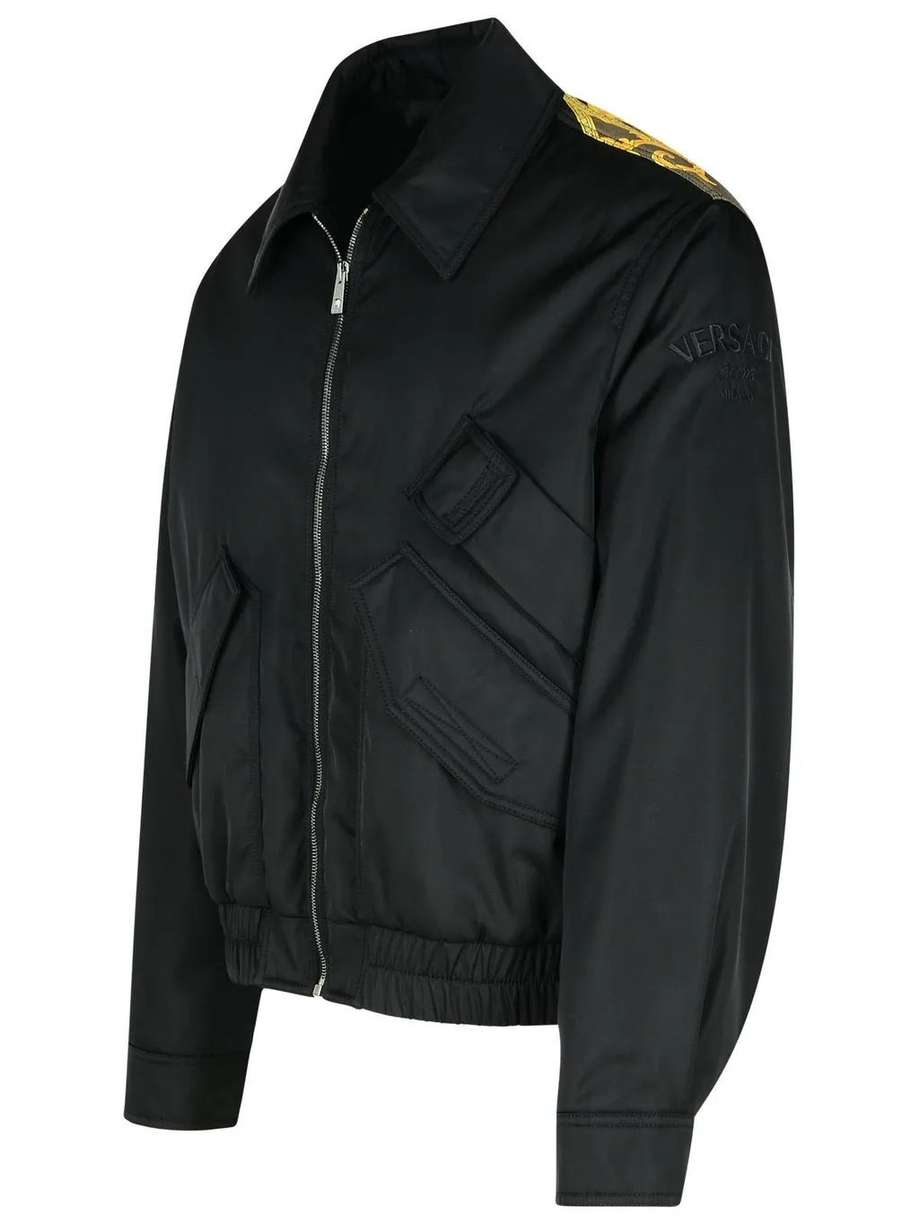 Bomber Jacket With Baroque Print