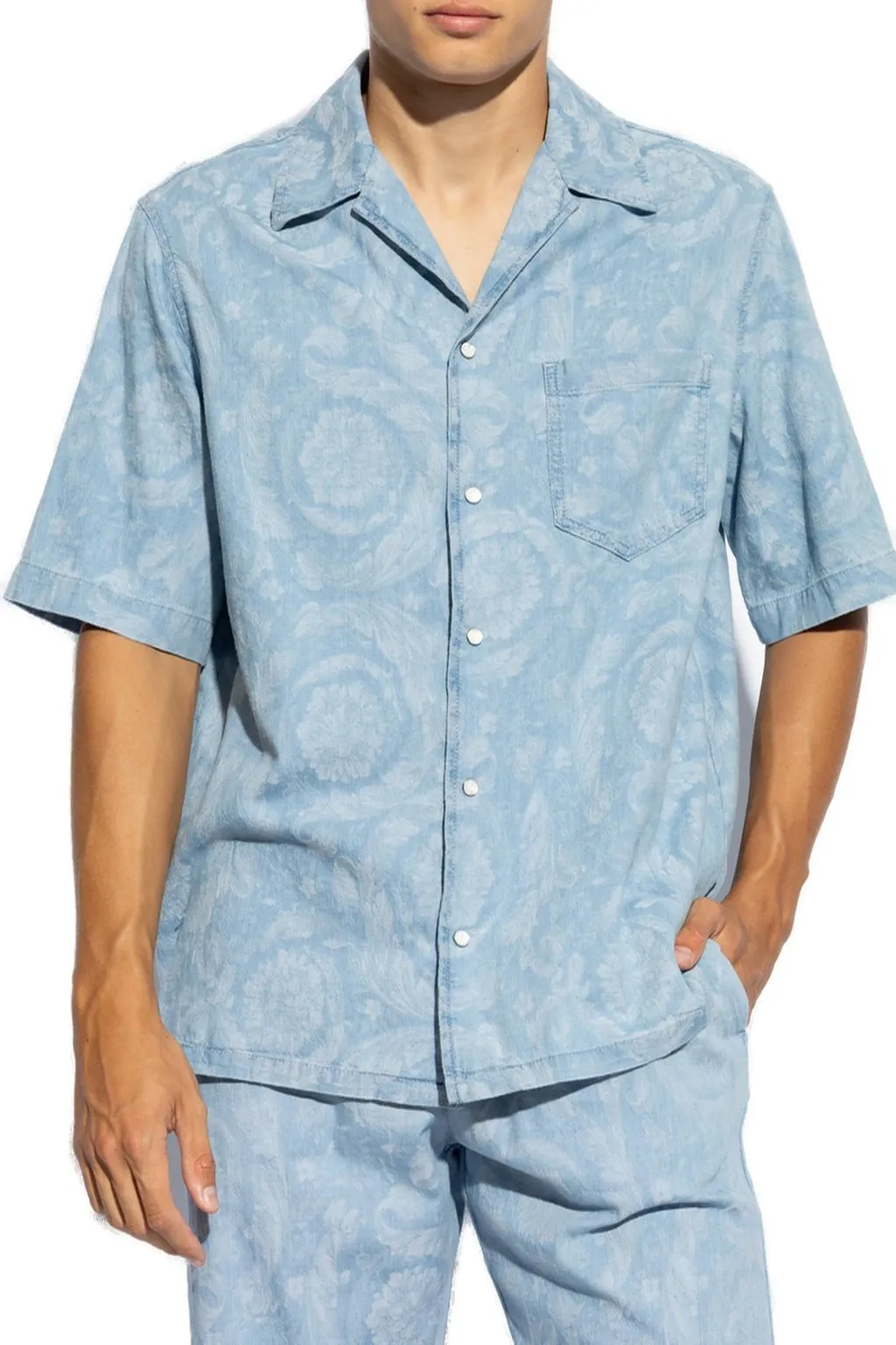 Barocco Print Short Sleeve Shirt