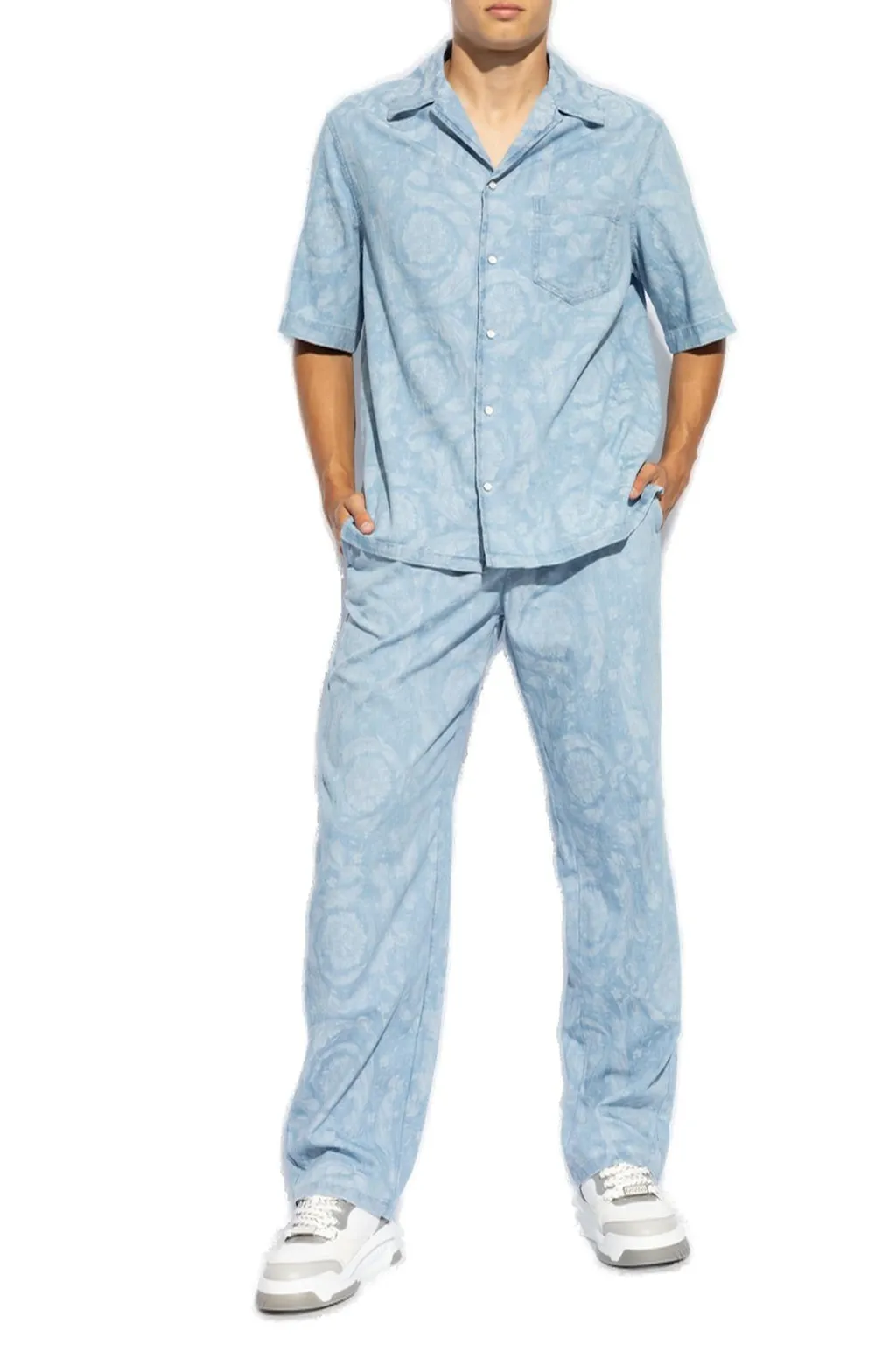 Barocco Print Short Sleeve Shirt