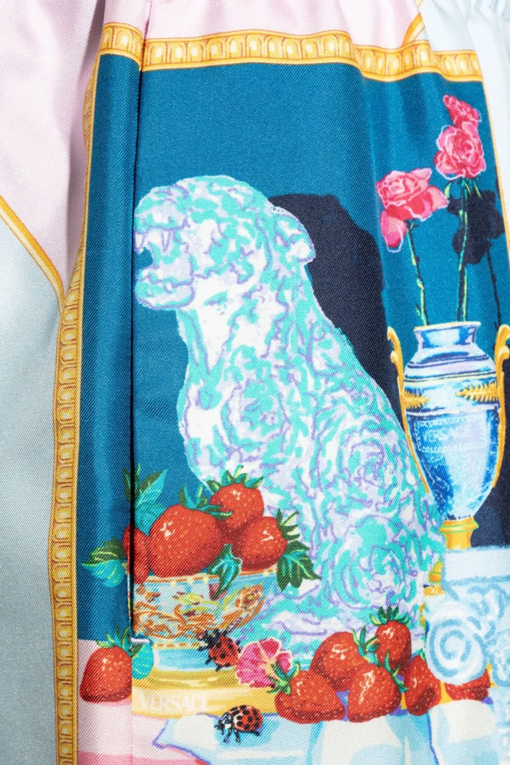 Baroque Print Silk Shorts