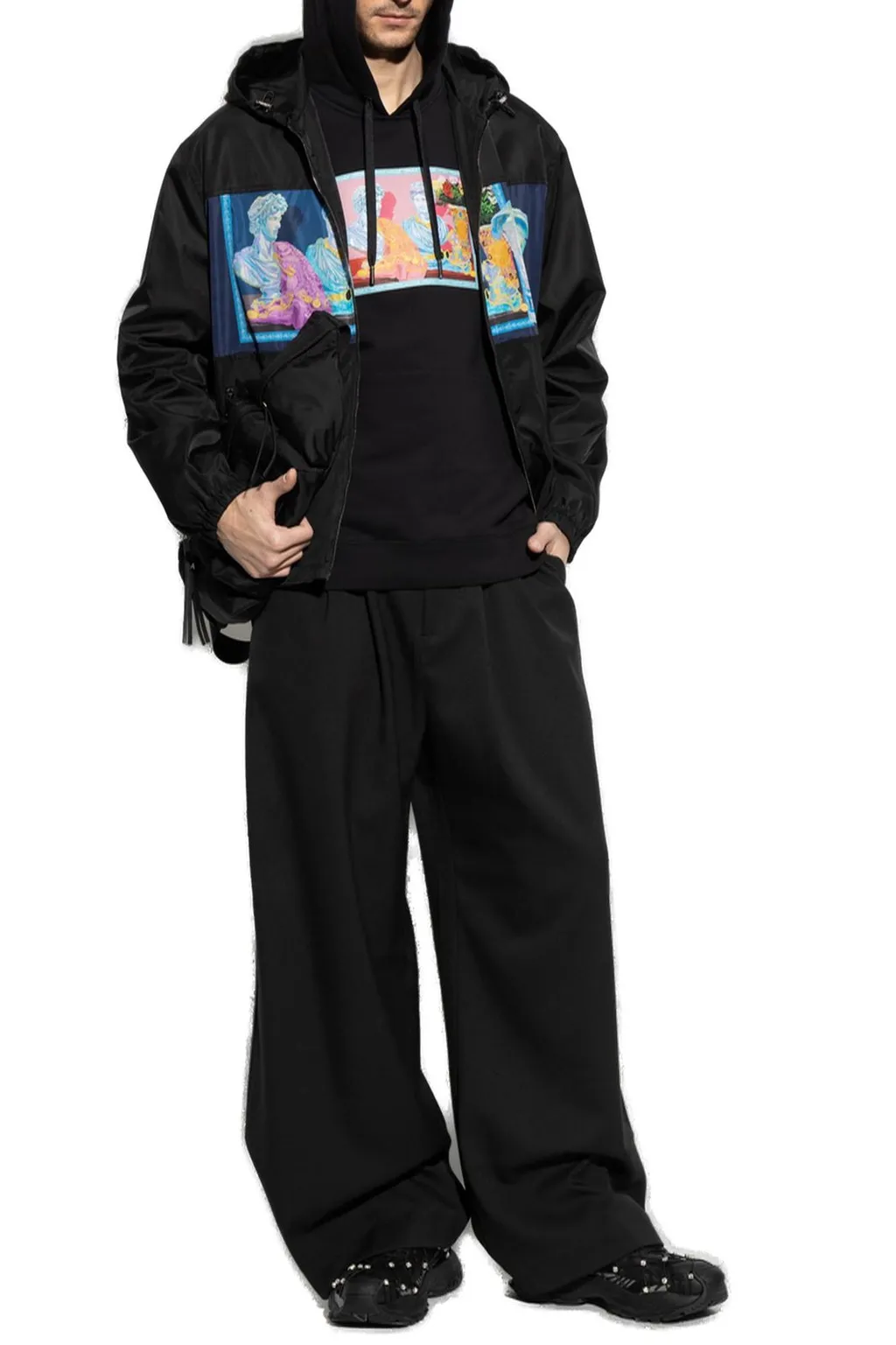 Medusa Print Hooded Jacket