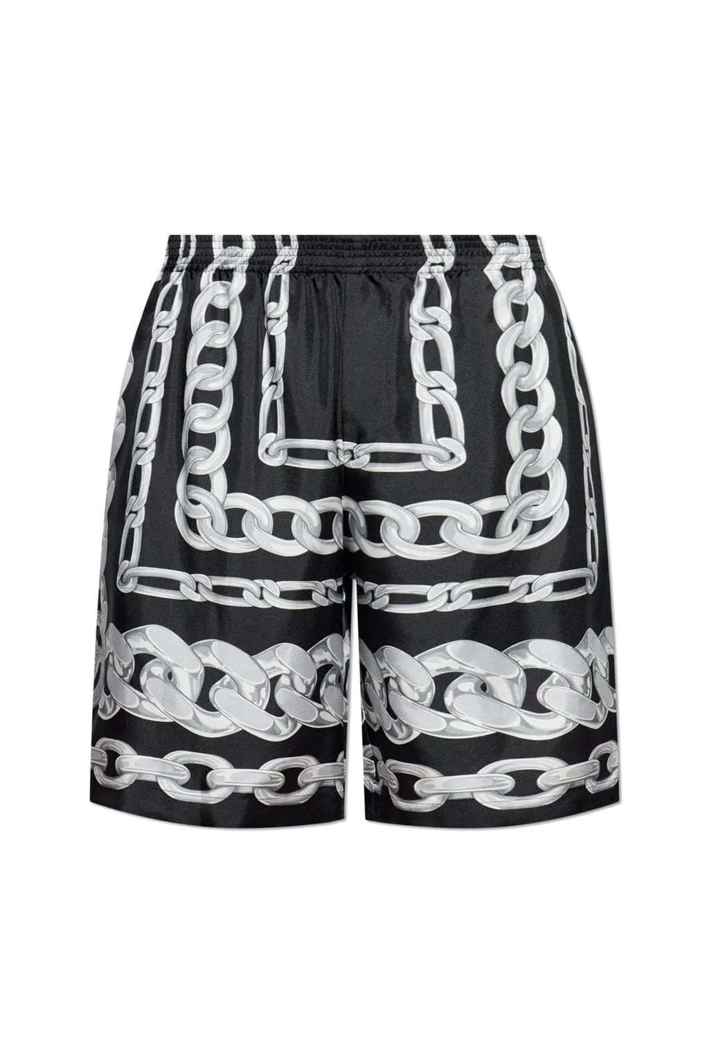 Chain Print Silk Shorts