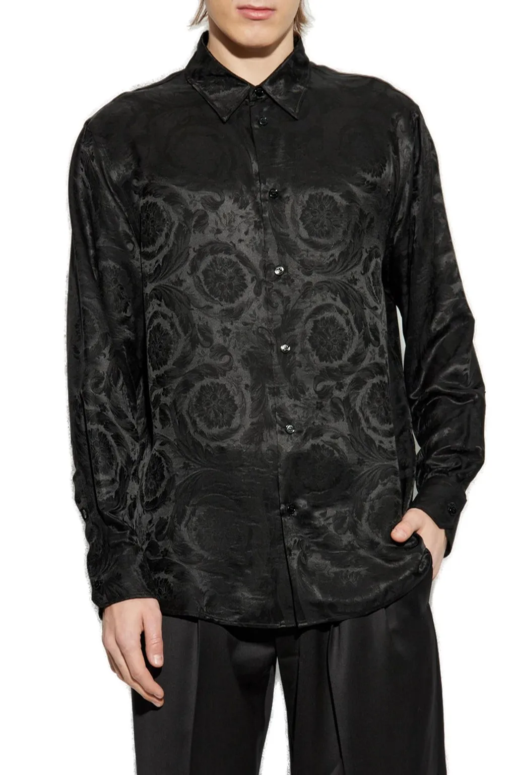 Baroque Print Silk Shirt