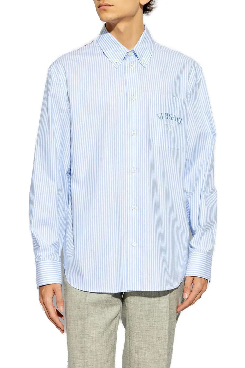 Striped Button-Down Shirt