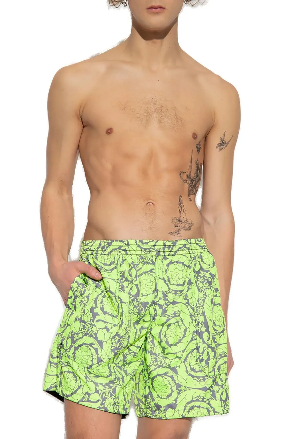 Medusa Renaissance Print Swim Shorts