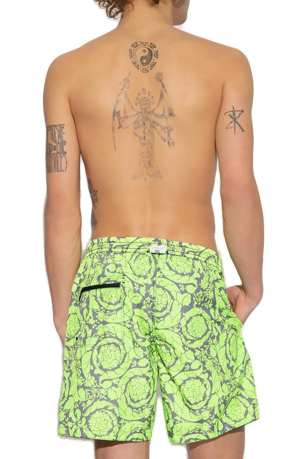 Medusa Renaissance Print Swim Shorts